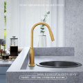 Brush Gold Kitchen Faucet Pull Down Hot And Cold Mixer 360 Degree Rotating Kitchen Faucets